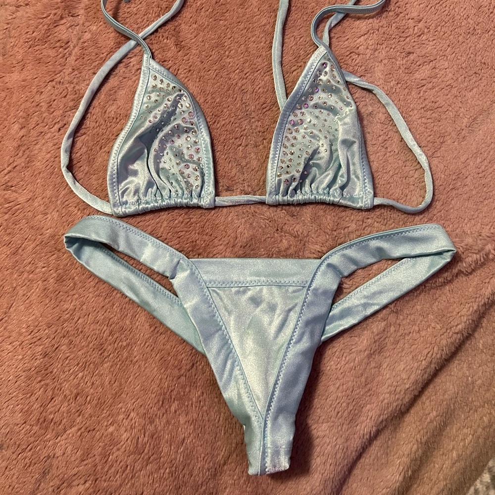 Two piece baby blue outfit